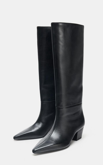 Bota de Cuero con Tacón