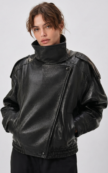 Chaqueta Oversized de Cuero - Ariane