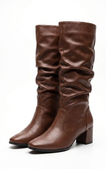 Botas Ariane de Caña Media Fruncida